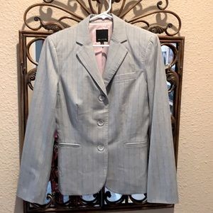 The Limited gray pinstripe suit jacket / blazer